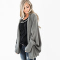 Autumn winter women cardigan batwing sleeve casual coat clothes - SunLify