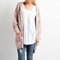 Long Sweater Cardigan Women Autumn Winter Long Sleeve Pink Knitted Clothing Pocket Ladies Oversized Plus Size Fashion Tops - SunLify