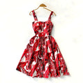 Summer Women Spaghetti Strap Print Floral Sleeveless Style dress - SunLify