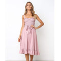 Strapless Spaghetti Band Katoen Zomerjurk  Elegante Backless Jurk - SunLify