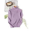 Long Sleeve Ribbed Sweater for Women Warm Pullover Knitted Sweater - SunLify