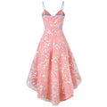 Vintage Lace Embroidered Party Dress Women Trumpet Dress - SunLify