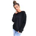 Women Long-sleeve Sweatshirt Round Neck Lace Up Casual Pullover - SunLify