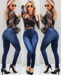 Women Sexy ripped Push Up Jeans High Waist Skinny Butt Lifting Elastic Pencil black jeans Ladies Casual Denim calca jeans pants - SunLify