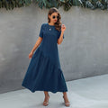 Women T-shirt Dress Summer Ruched Long Dresses Ladies Elegant Loose Fit Midi Clothing  Fashion Free People Dresses For Women - SunLify