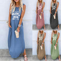 Boho Midi Dress Summer Beach Sundress - SunLify