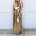 Boho Midi Dress Summer Beach Sundress - SunLify