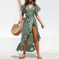 Women Floral Print Boho Long Chiffon Dress - SunLify