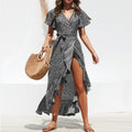 Women Floral Print Boho Long Chiffon Dress - SunLify