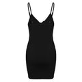 Women bandage mini dress summer New solid Deep V pencil sun dress - SunLify