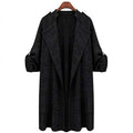 Women Jacket Ladies Long Overcoat Waterfall Cardigan Plus Size - SunLify