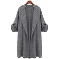 Women Jacket Ladies Long Overcoat Waterfall Cardigan Plus Size - SunLify