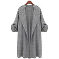 Women Jacket Ladies Long Overcoat Waterfall Cardigan Plus Size - SunLify