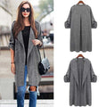 Women Jacket Ladies Long Overcoat Waterfall Cardigan Plus Size - SunLify