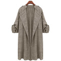 Women Jacket Ladies Long Overcoat Waterfall Cardigan Plus Size - SunLify