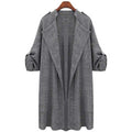 Women Jacket Ladies Long Overcoat Waterfall Cardigan Plus Size - SunLify