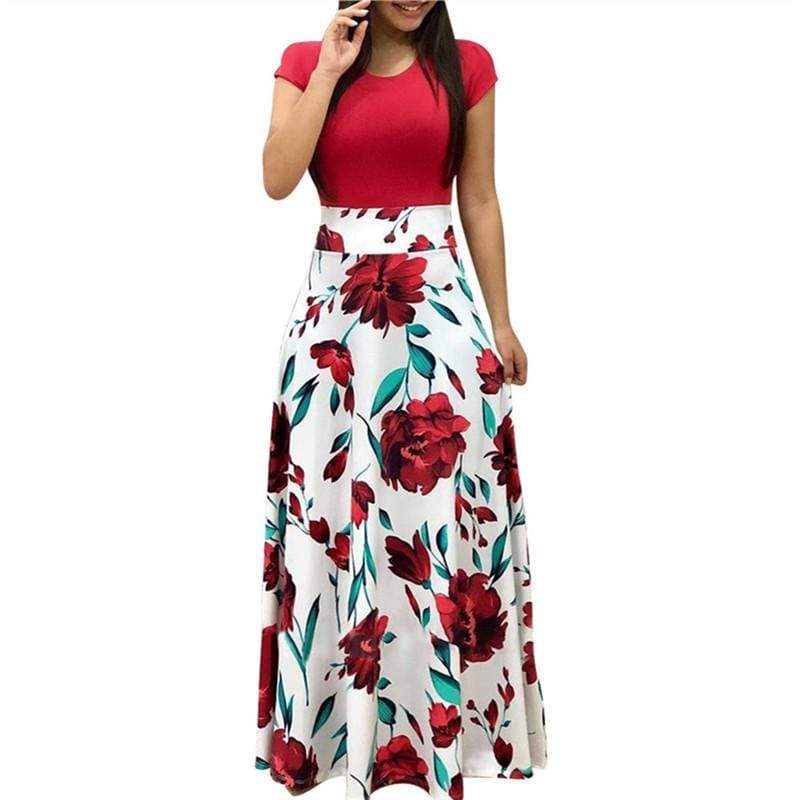 Floral Print Summer Boho Dress Party Dress Long Maxi Dresses Vestidos - SunLify