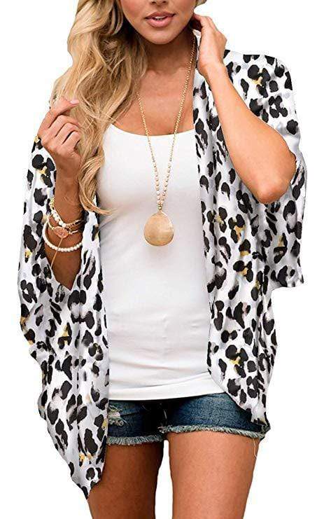 Bohemia Flower Print Summer Beach Women's Cardigan Loose Chiffon Coat - SunLify