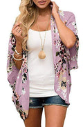 Bohemia Flower Print Summer Beach Women's Cardigan Loose Chiffon Coat - SunLify