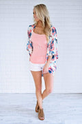 Bohemia Flower Print Summer Beach Women's Cardigan Loose Chiffon Coat - SunLify