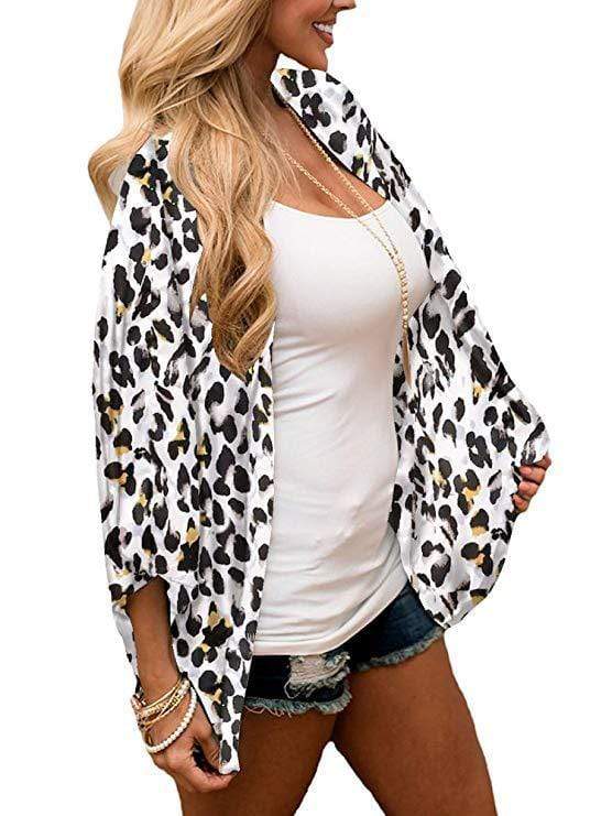 Bohemia Flower Print Summer Beach Women's Cardigan Loose Chiffon Coat - SunLify