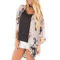 Bohemia Flower Print Summer Beach Women's Cardigan Loose Chiffon Coat - SunLify