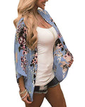 Bohemia Flower Print Summer Beach Women's Cardigan Loose Chiffon Coat - SunLify