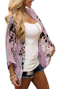 Bohemia Flower Print Summer Beach Women's Cardigan Loose Chiffon Coat - SunLify