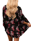 Bohemia Flower Print Summer Beach Women's Cardigan Loose Chiffon Coat - SunLify