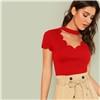 Elegant V Collar Short Sleeve Solid Tee Summer Women Casual Top - SunLify