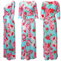 Women Summer Floral Print Maxi Dress Boho Style Long Beach Dress - SunLify