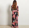 Women Summer Floral Print Maxi Dress Boho Style Long Beach Dress - SunLify